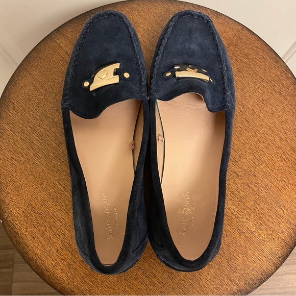 Kate Spade Blue Suede Loafers - Picture 4 of 10